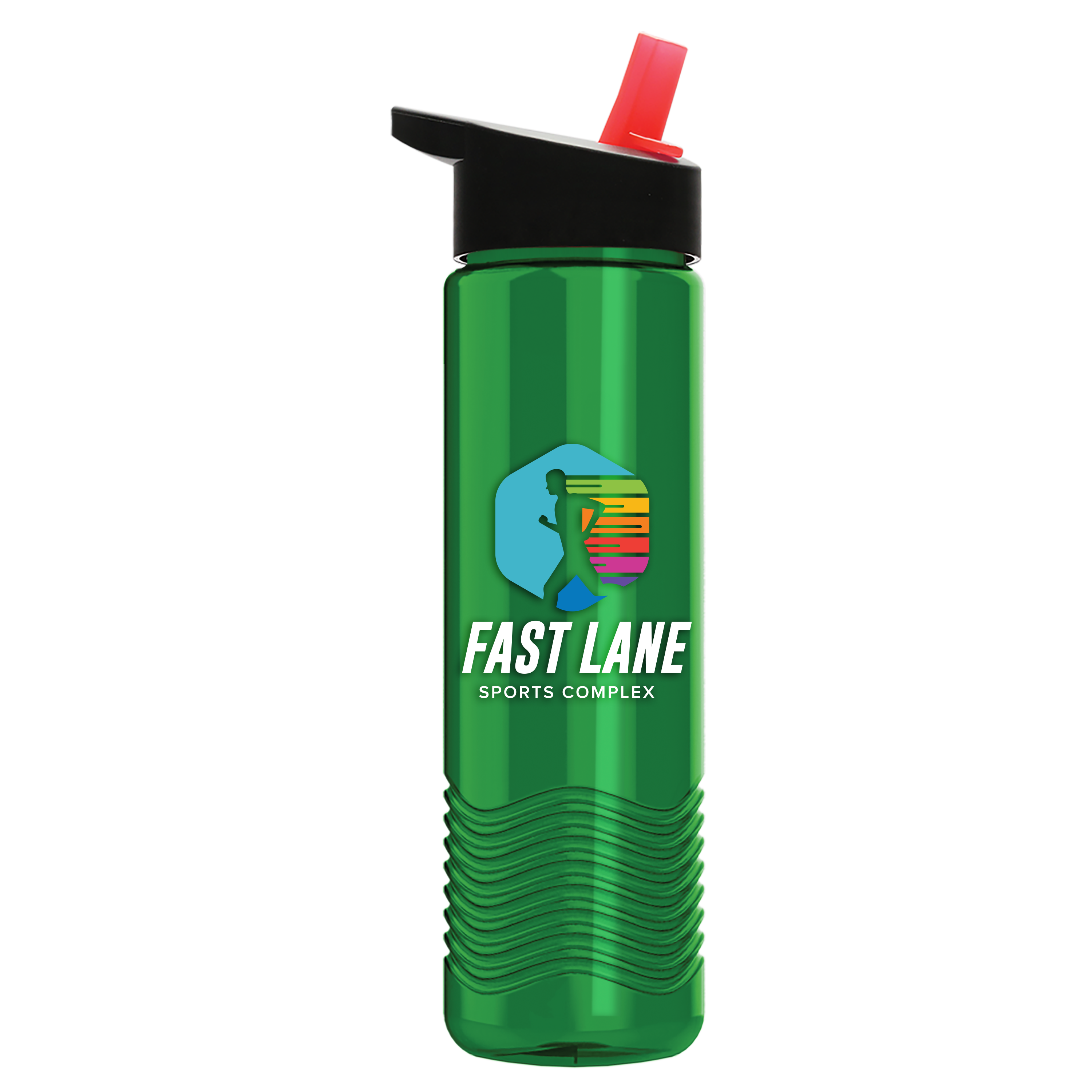 Wave Tritan® Bottle with Flip-Straw Lid - 24 oz.